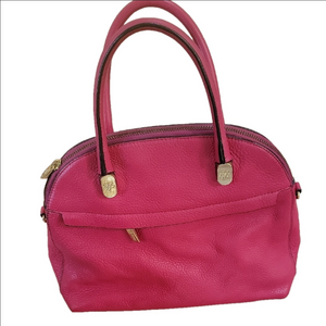 Medium Sized Fuschia Red Leather Brooks Brothers Handbag